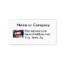African sideneck turtle wearing santa hat personalized address labels