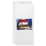 African sideneck turtle wearing santa hat customized rack card