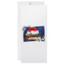African sideneck turtle wearing santa hat customized rack card