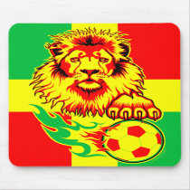 African Soccer Lion mousepad by rustyoldtown African Soccer Lion mousepad