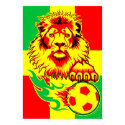 African Soccer Lion Poster posters by rustyoldtown African Soccer Lion Poster posters
