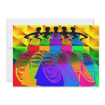 African Style Dream Girls Personalized Invite