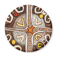 African Style Motif Magnet magnet
