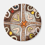 African Style Motif Magnet