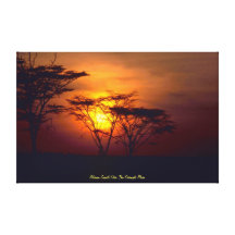 African Sunset Over Serengeti Plain Canvas Prints