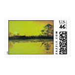 african sunset stamp