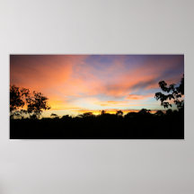 African sunset print