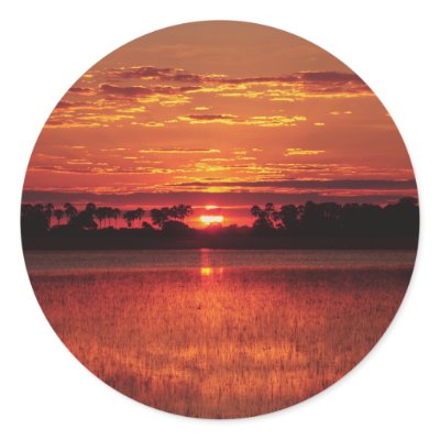 African sunset stickers by Rowood