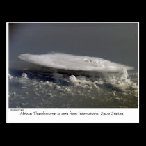 African Thunderstorm as seen from ISS postcards