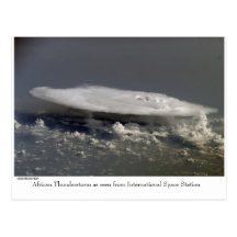 African Thunderstorm as seen from ISS Post Card