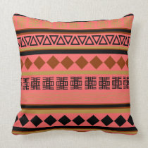 African tribal adinkra pattern by Femi9 Designs Throw Pillows