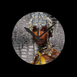 African Tribal Queen wall clocks