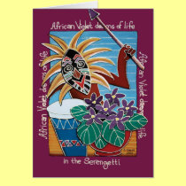 African Violet in Serengetti cards by paulnsheryl African Violet in Serengetti cards
