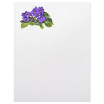 African violet customized letterhead