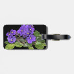 African violet luggage tag