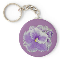 African Violet Purple Keychains
