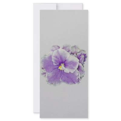 African Violet Purple Rack Card Design by kphotos