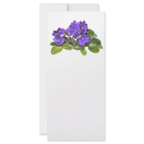 African violet rack card template