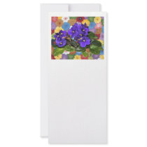 African violet custom rack card