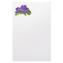 African violet customized stationery