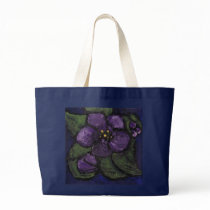 african violet tote bag