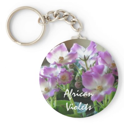 African Violets Keychain by ggbythebay