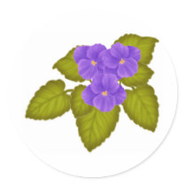 African Violets Purple stickers