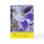 African Violets Thinking of You Card