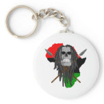 African Warrior Skull Keychains