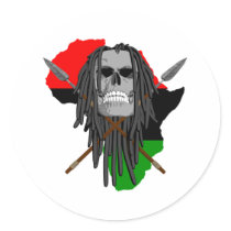 African Warrior Skull stickers