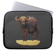 African Water Buffalo Electronics Sleeve 10 to 17" Laptop Sleeves