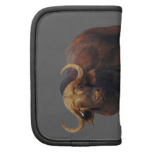 African Water Buffalo Rickshaw Folio Organizers