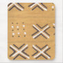 African white black crosses mud cloth mouse pad