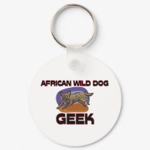 African Wild Dog Geek keychains