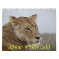 African wildlife calendar 2013