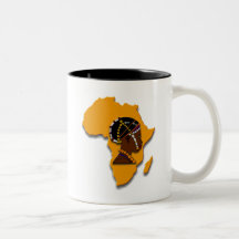 African Woman on the Continent Coffee Mugs