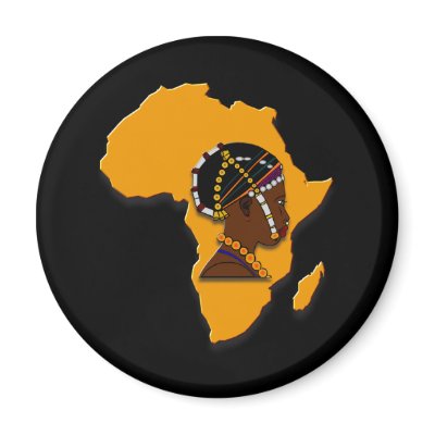 African Woman on the Continent Magnets by AfricanPersonality