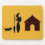 African Woman Working Mouse Pads