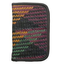 African Woven Straw Mat Folio Planner