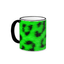 Africankoko Custom Green Leopard, Cheetah Skin Coffee Mug