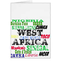 Africankoko Custom W.Africa  Apparell Greeting Cards