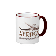 Afrika is nie vir sissies nie - Springbok skull Coffee Mugs