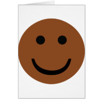 Afro-American smiley icon Card