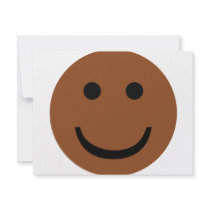 Afro-American smiley icon invitations