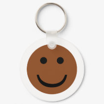 Afro-American smiley icon keychains