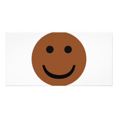 Afro-American smiley icon Photo Card Template by TomaniacLines