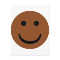 Afro-American smiley icon postcards
