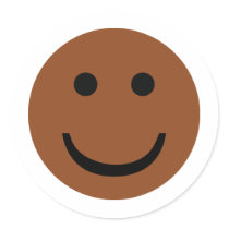 Afro-American smiley icon stickers