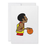 Afro Basketball Player Custom Invitation