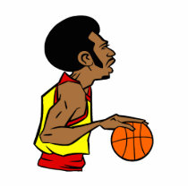 Afro Basketball Player Cut Out